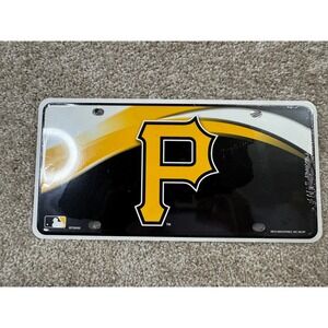 Pittsburgh Pirates MLB License Plate Rico Industries MTG6002 Black Yellow New